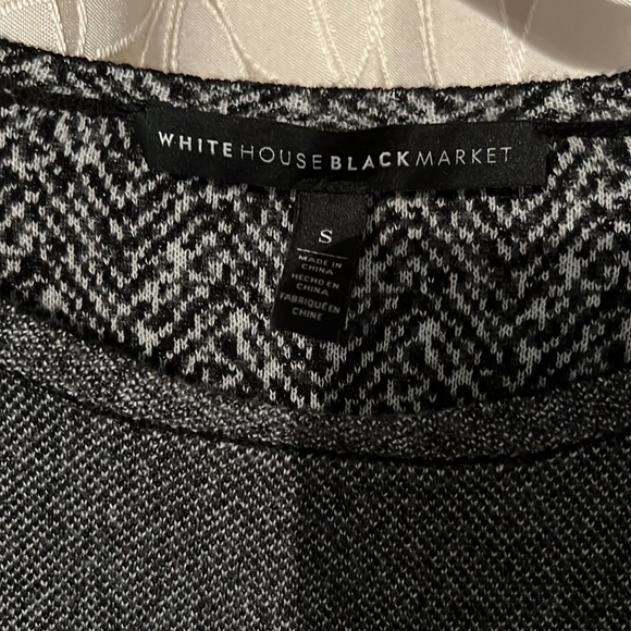 WHBM black floral cotton/modal sweater - Picture 3 of 5